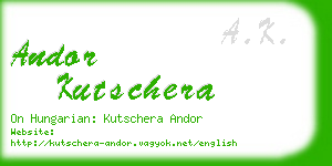 andor kutschera business card